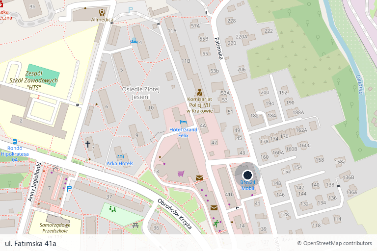 Mapa lokalizacji: ul. Fatimska 41a, 31-831 Kraków