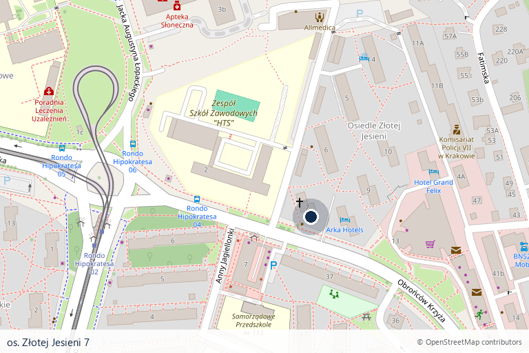 Mapa lokalizacji: os. Złotej Jesieni 7